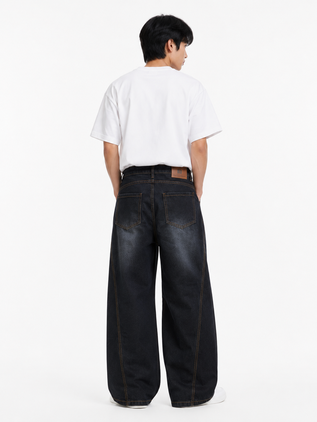 Vintage grunge baggy 3D Printed Jeans Q97
