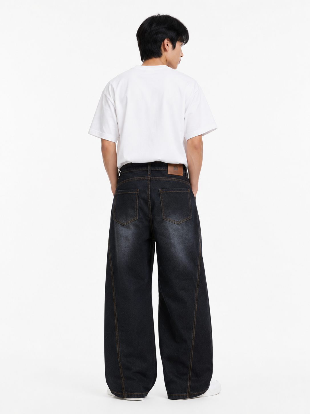 Vintage grunge baggy 3D Printed Jeans Q97