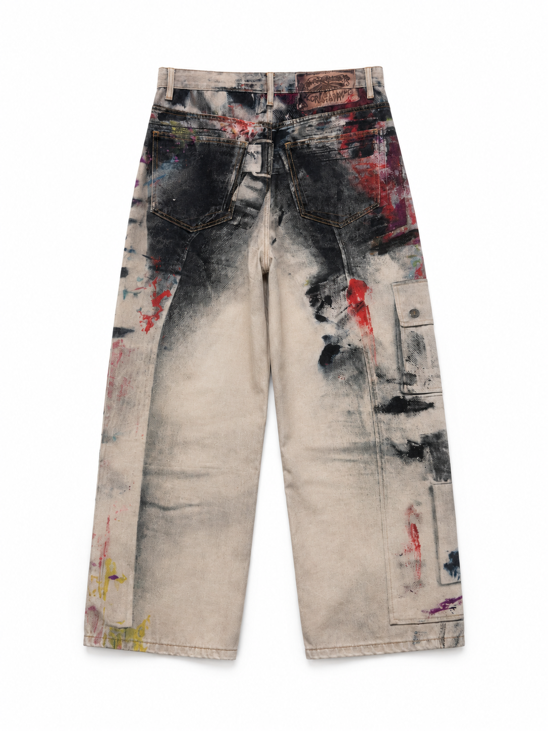Vintage grunge baggy 3D Printed Jeans Q92