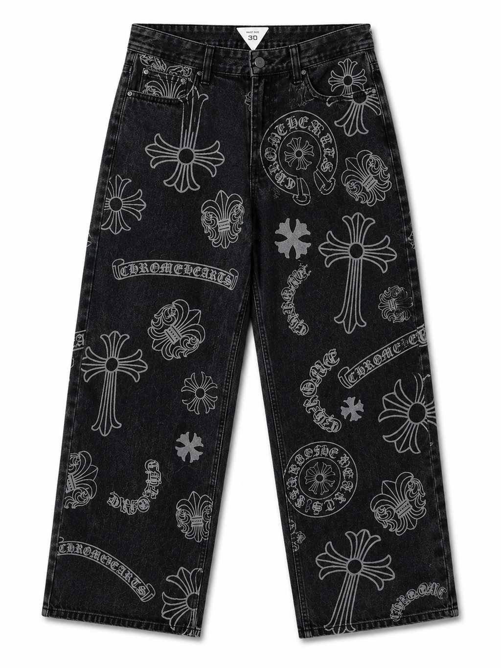 Vintage grunge baggy 3D Printed Jeans Q93