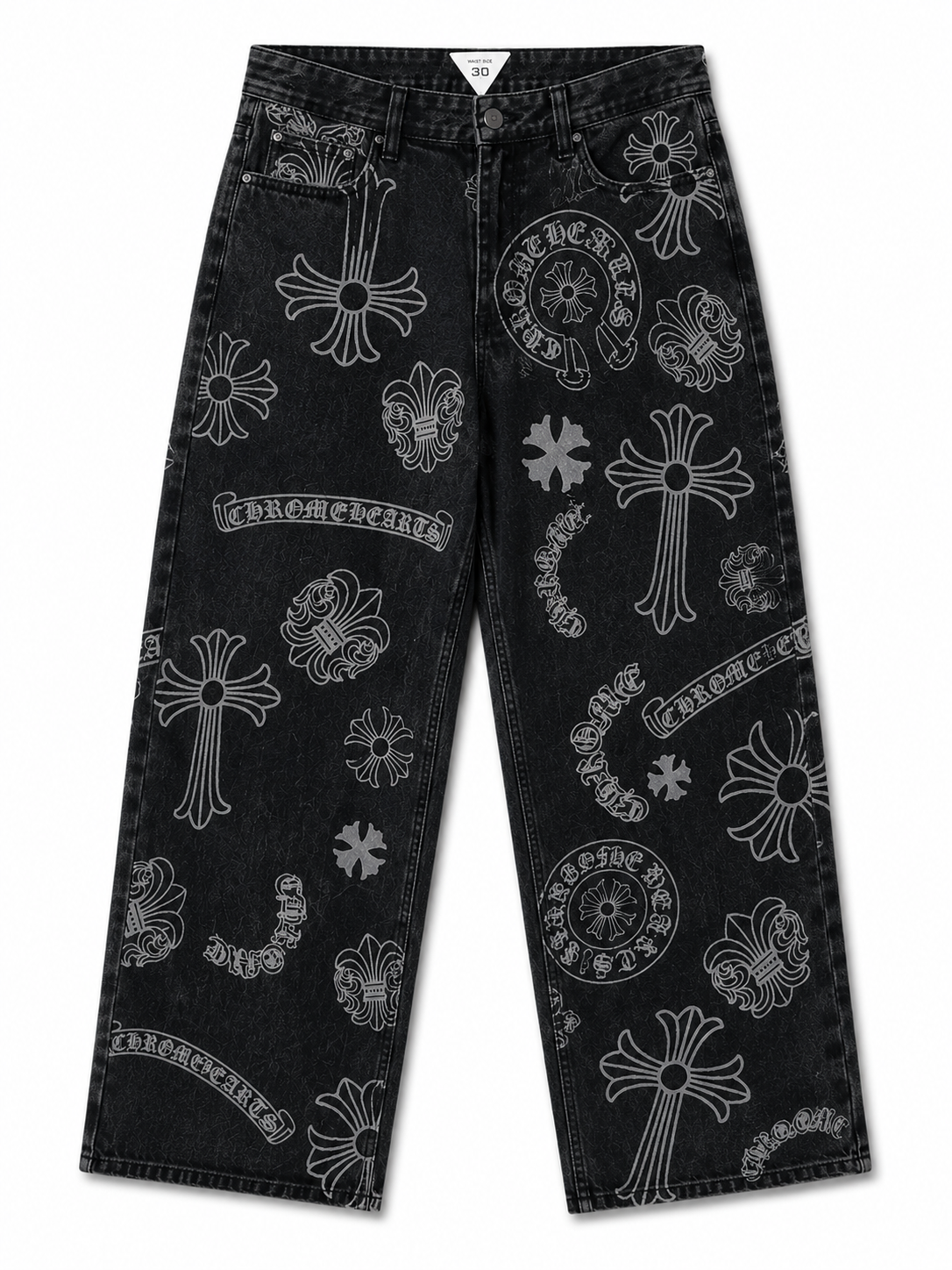 Vintage grunge baggy 3D Printed Jeans Q93