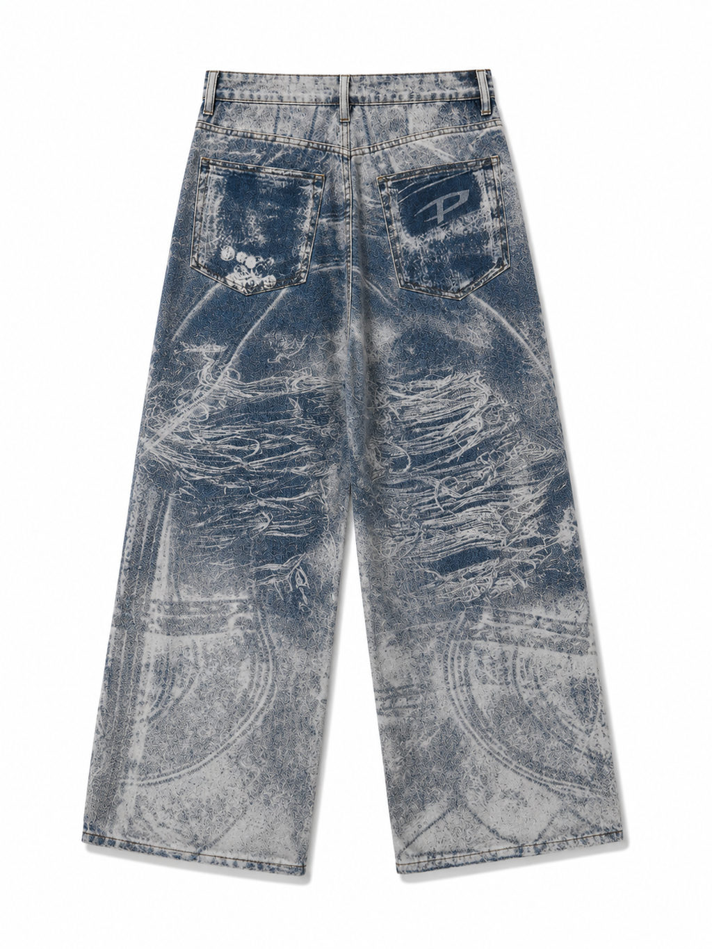 Vintage grunge baggy 3D Printed Jeans Q89